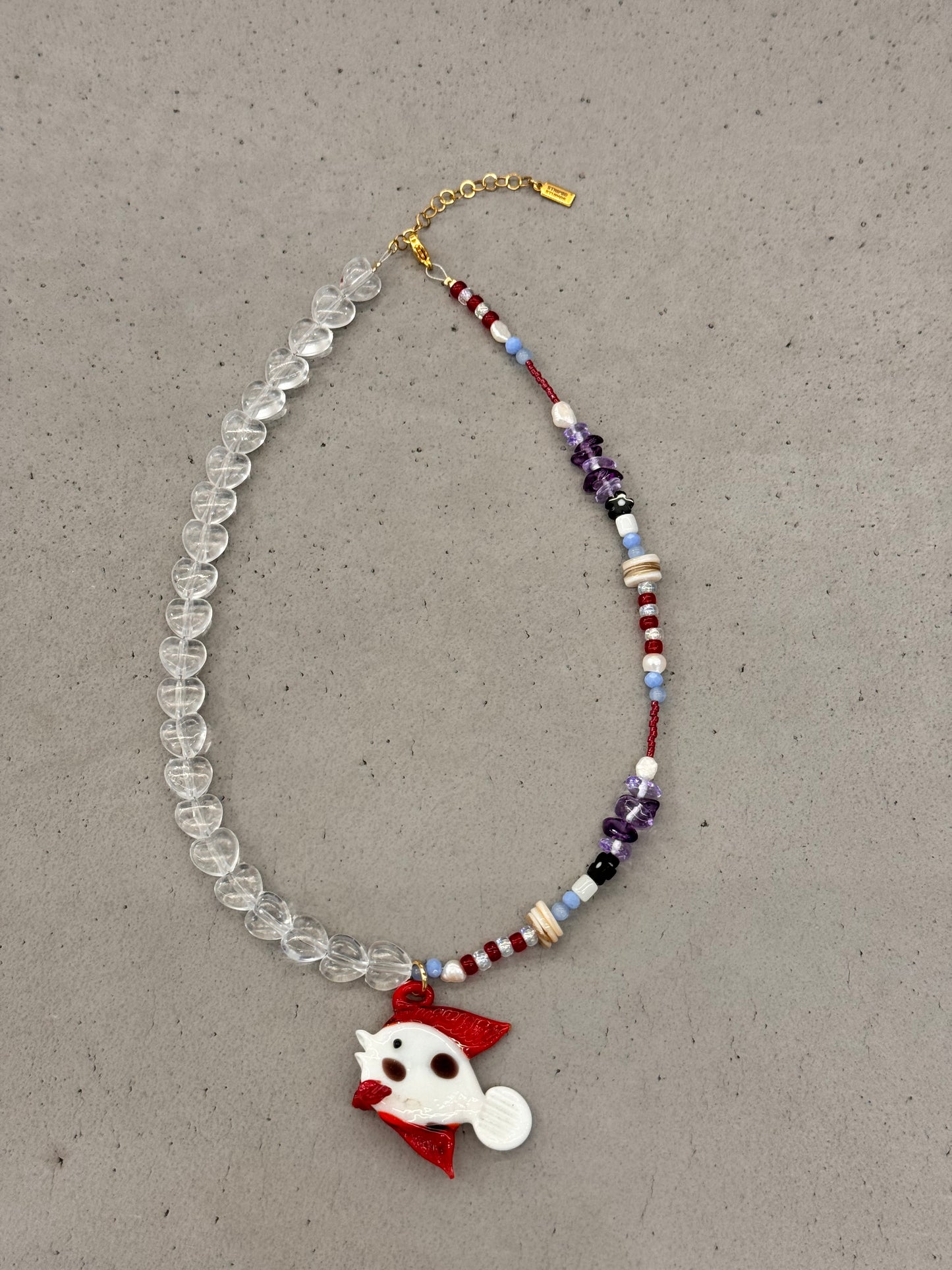WHITE FISH necklace