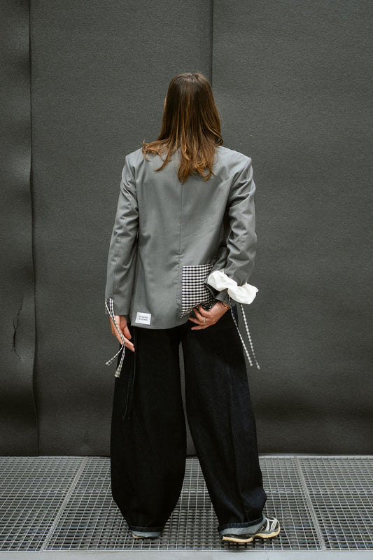 “LARGE POCKET,, upcycled blazer