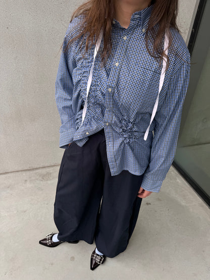 “SCRUNCHED,, upcycled shirt