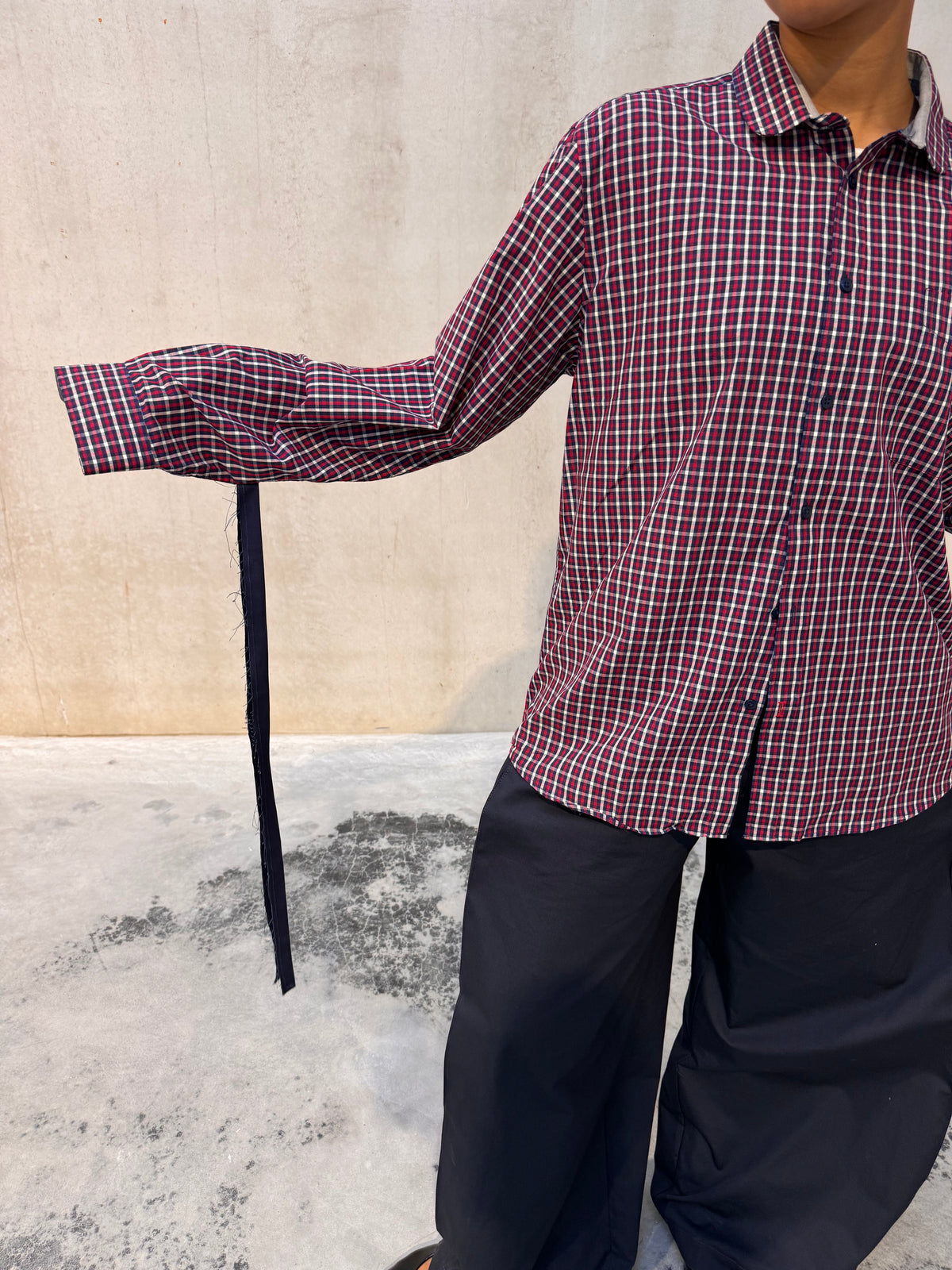 “DRAWSTRING,, upcycled shirt