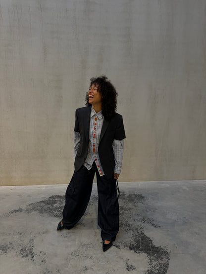 LA VESTE “À MANCHES COURTES” upcycled blazer