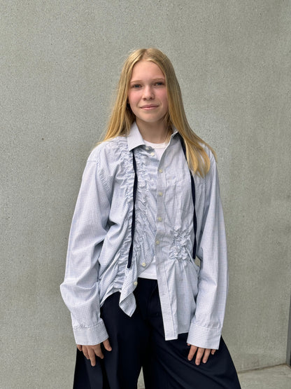 “SCRUNCHED,, upcycled shirt