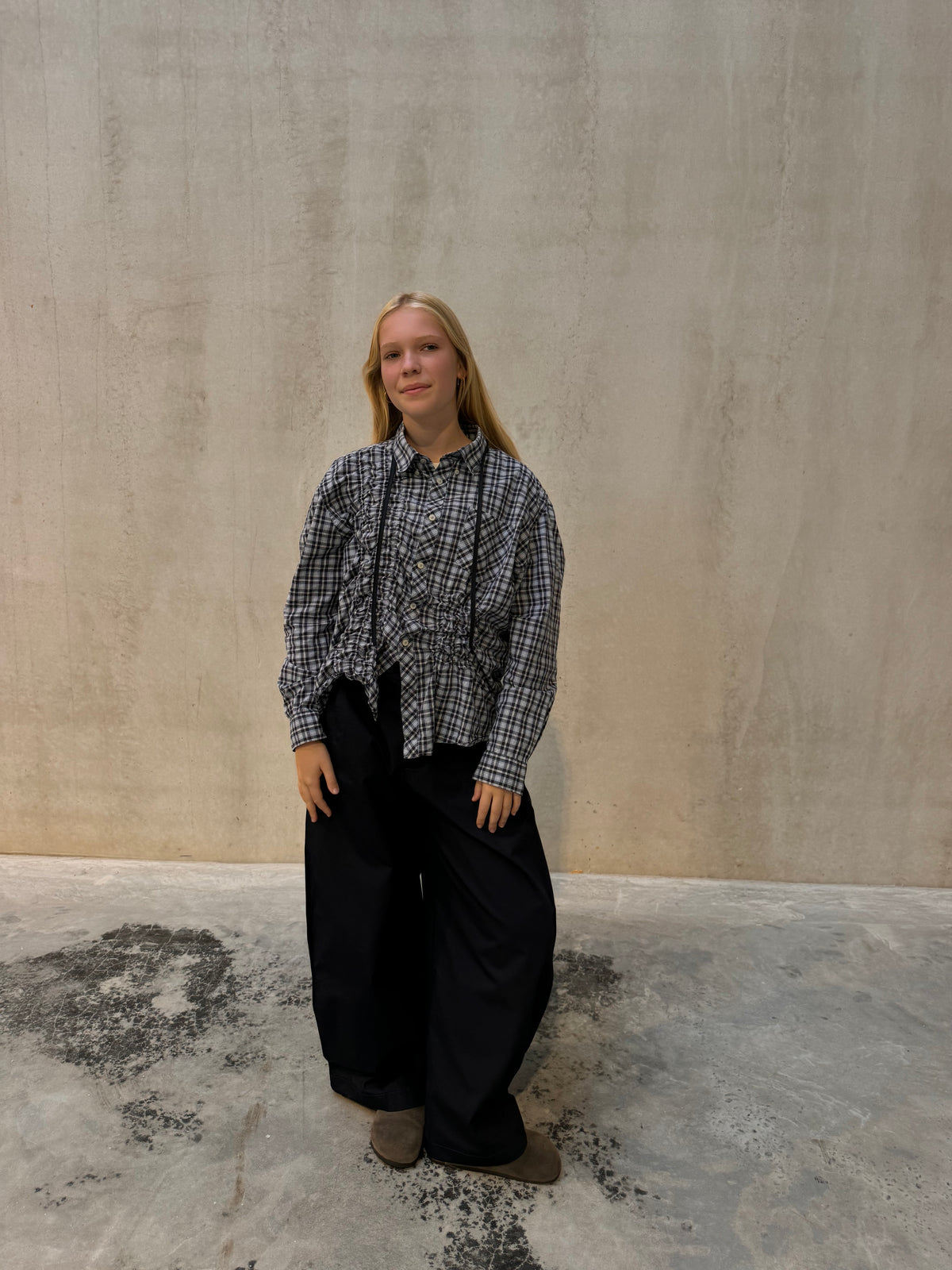 “SCRUNCHED,, upcycled shirt
