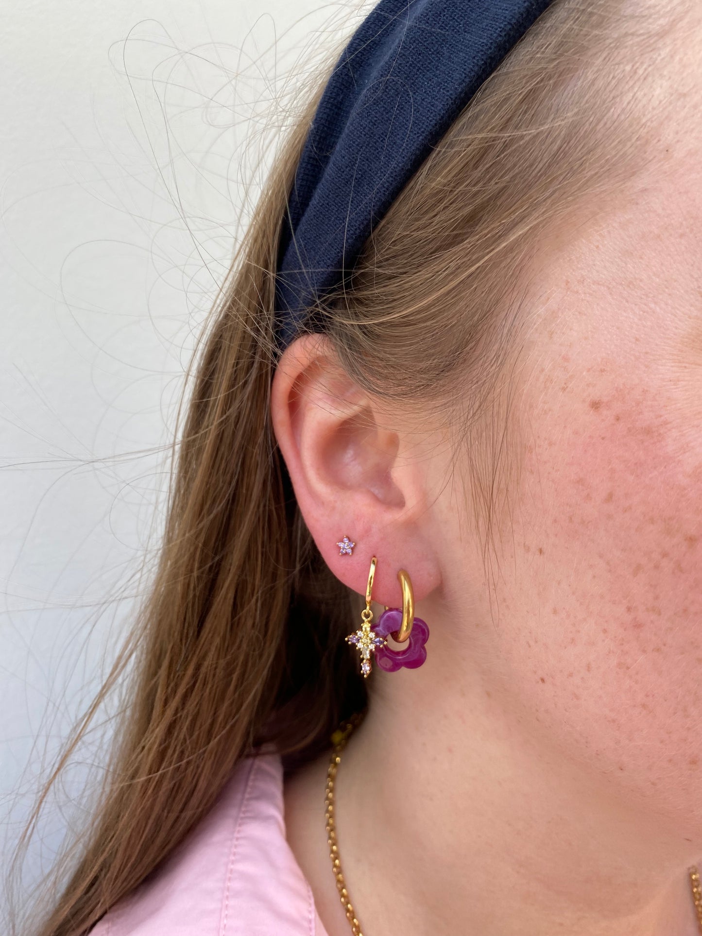 SPARKLY CROSS earring